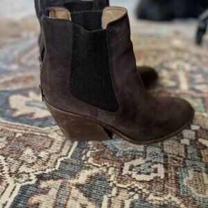 Sofft Tara Leather Bootie Brown Ankle Boots | Women’s Size 10 | Comfort Hee